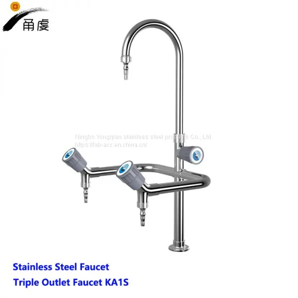 China laboratory faucets-lab faucets-Triple Outlet Faucet-Stainless Steel faucet
