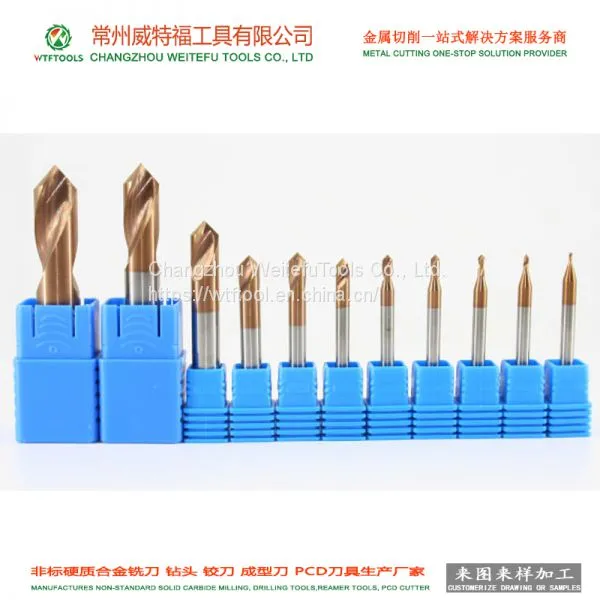 WTFTOOLS Manufacturer Cemented Solid Carbide Center Spot Drilling Bits for Steel and Aluminium Alloy photo-5