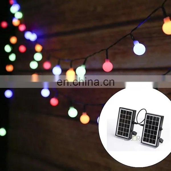 RGB Solar Powered LED String Light 6W With 3V Solar Panel 10pcs Sockects for Home Garden Use photo-6