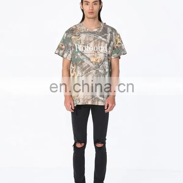 DiZNEW Oem Mens High Quality All Over Print T-Shirt Cotton T Shirt Full Print photo-2