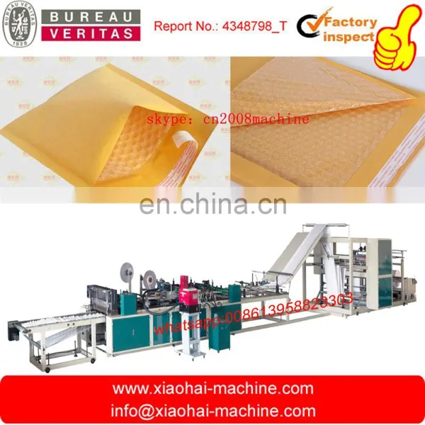 HAS VIDEO High Speed Automatic Two Side Seal Poly Craft Paper Air Bubble Film Mailer Bag Making Machine photo-3