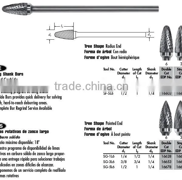 Tungsten Carbide Rotary Burr With Long Shank photo-4