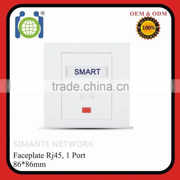 1Port 86*86 Fiber Wallplate ABS photo-2
