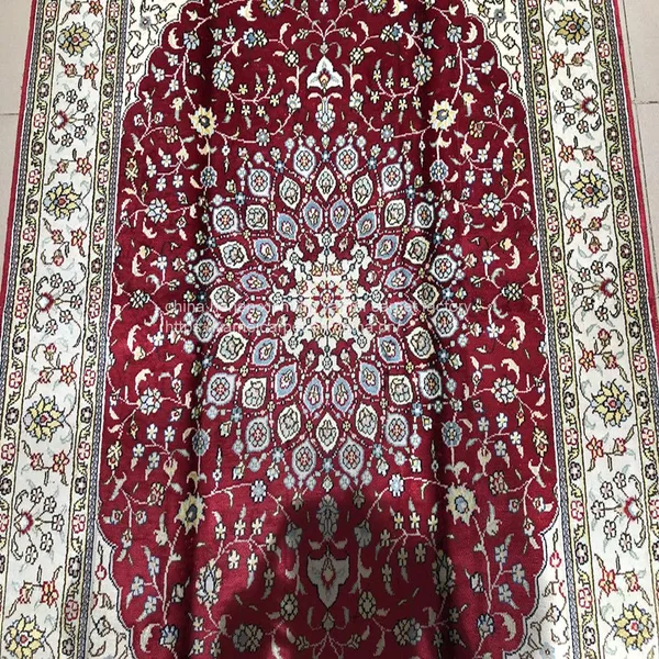 Yamei Lagend Red Color Persian Silk Carpet and Rug 4x6ft photo-2
