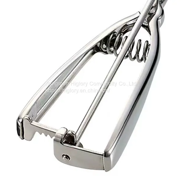 Stainless Steel Ice Cream Tools Food Cookie Spoon Ice Cream Scoop With Trigger Release photo-5