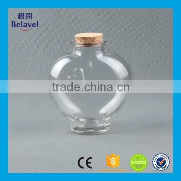 Large Size Heart Shape Wishing Glass Storage Bottle With Cork photo-4