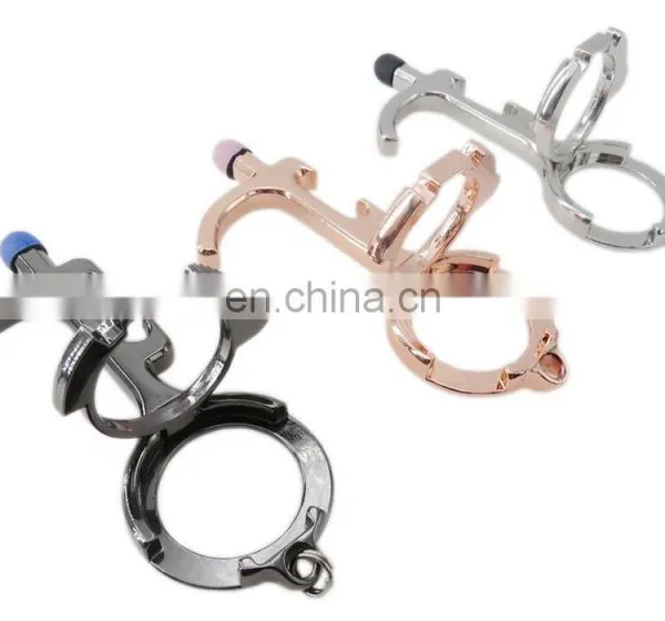 Factory Multi Function Mobile Phone Stand Metal No Touch Keychain Bottle Opener Tool photo-5