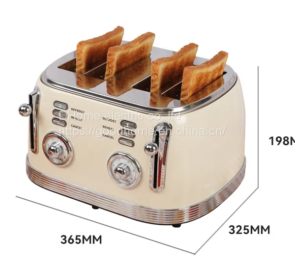 Cross-border retro four-piece toaster Multifunctional home breakfast maker（Wechat:13510231336）