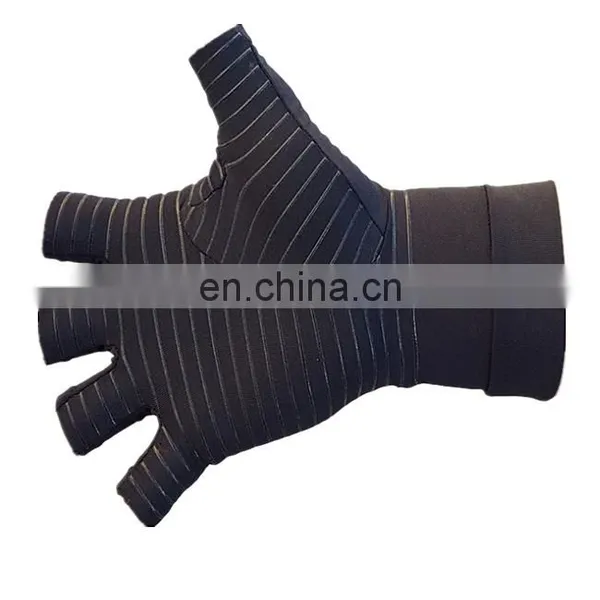 Fingerless Compression Guante With Wrist Strap Copper Infused Arthritis Glove photo-5