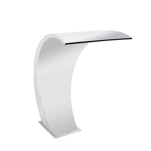 Factory Price Portable Stainless Steel 304 Used for Garden Decoration Pool Water Cascade Waterfall With LED Light Strip photo-3