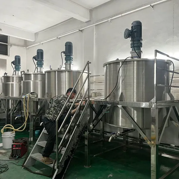 500L Capacity Stainless Steel Mixing Tank Movable Tank With Jacket for Heating