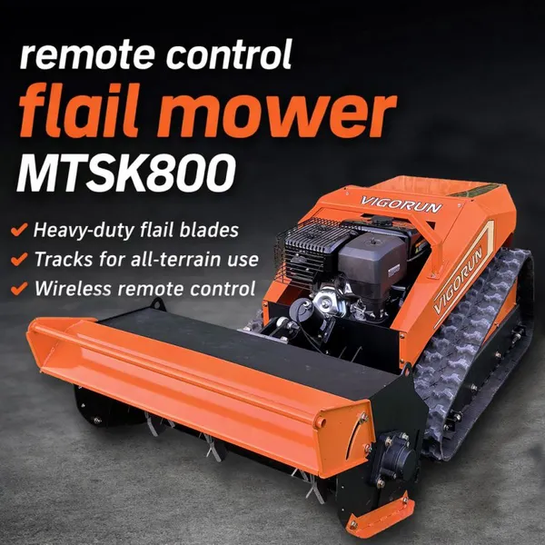 Cordless Remote Control Zero Turn Mower With Flail Blades Industrial Grade Agricultural Tool MTSK800 Featuring Free Spare Parts