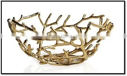 GOLD DECORATIVE FRUIT TABLE TOP BOWL