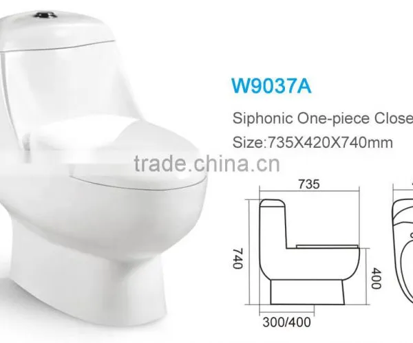 Hot Selling Ceramic Siphonic One Piece Toilet Prices W9037 photo-2