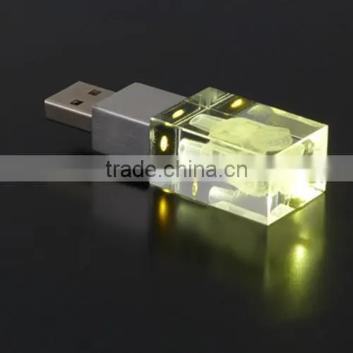 China Bulk 1gb Usb Flash Drives Crystal Led Usb photo-4