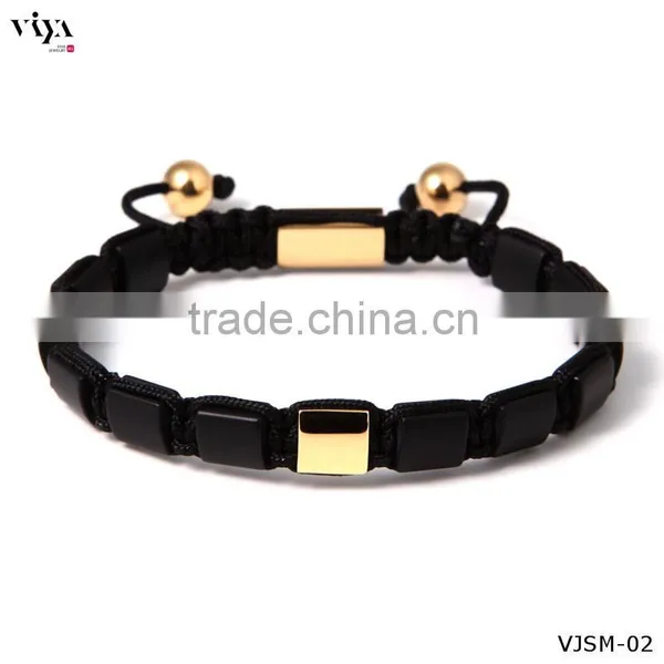 Bracelet Jewelry Charm Square Beads Mens Bracelets With Natural Stone Bracelet photo-5