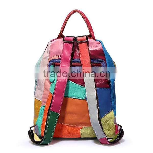 2015 Autumn Top Grain Genuine Leather Backpack Fashion Cattlehide Women Backpack photo-3