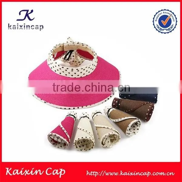 OEM High Quality New Fashion Long Bill Sun Visor Cap Checked Custom Visor Cap photo-4