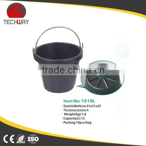 Recycled Tyre Rubber Pails Rubber Bucket With Handle photo-3