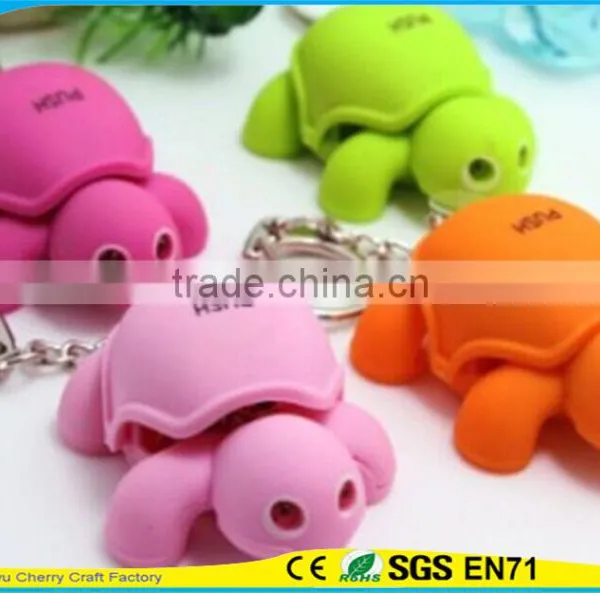 High Quality Novelty Design Animal Assorted Sound Led Keychain photo-2