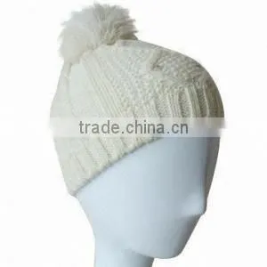 Knit Hat With Ball Top for Men photo-2