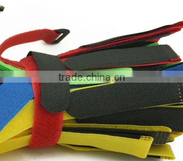 Nylon Buckle Adjustable Hook And Loop Straps Belt Wrap Cable Tie photo-3
