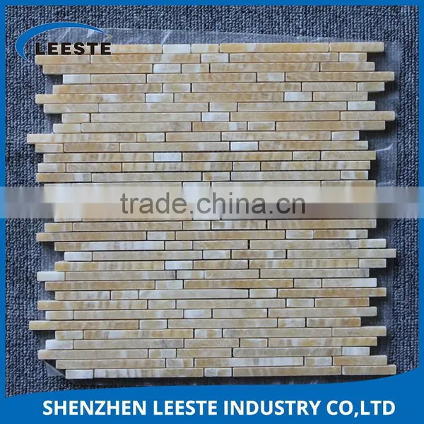 Triple Inspection System Guarantees Good Quality Honey Onyx China Mosaic Tiles photo-4
