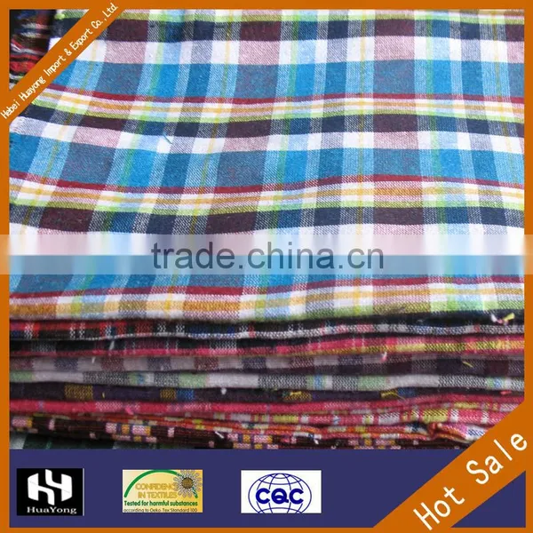 China Wholesale 16s*16s Yarn Dyed Checked Fabric Shirt Fabric Name of Textile Industries