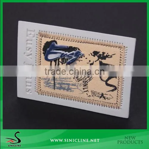 Sinicline Hand Made Custom Brown Garment Genuine Leather Label, Leather Patch