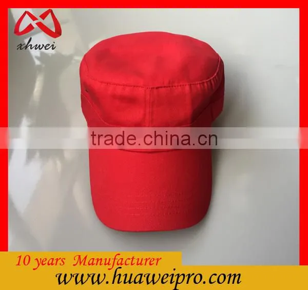 Custom Cotton Military Hat Flat Cap Government Official Red Vote Cap photo-6