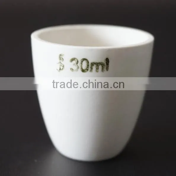 Porcelain Crucibles,medium Wall With Lid,glazed 30ml