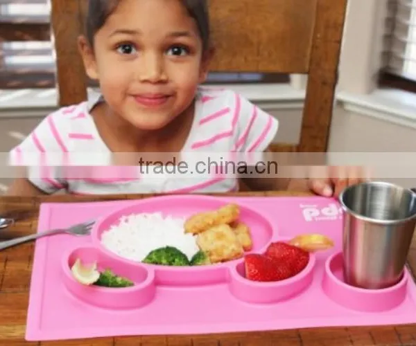 BPA Free Wholesale Non-slip Silicone Baby Hot Food Table Mat photo-3