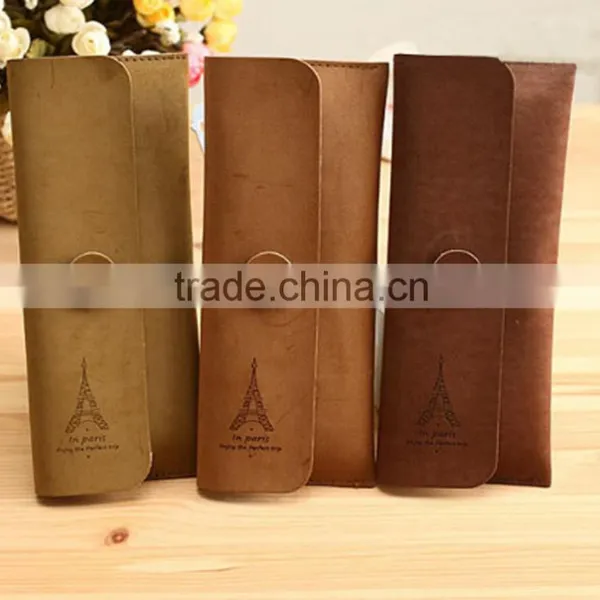 2016 Retrostyle Leather Pencil Case With Flap Cover photo-2