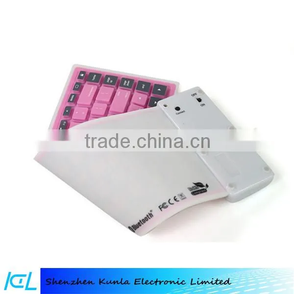 Foldable Flexible Silicone Wireless Bluetooth Keyboard for IPad Tablet Keyboard Bluetooth