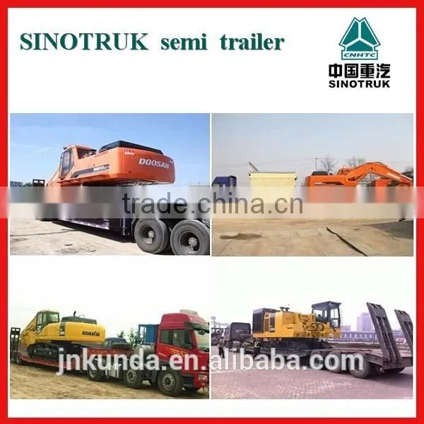 2015 3 Axles Low Bed Semi Trailer/ Heavy Equipment Transport Trailer photo-3