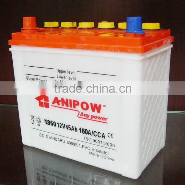 JIS Standard and DIN Standard Car Battery Ns60 12v 45ah photo-5