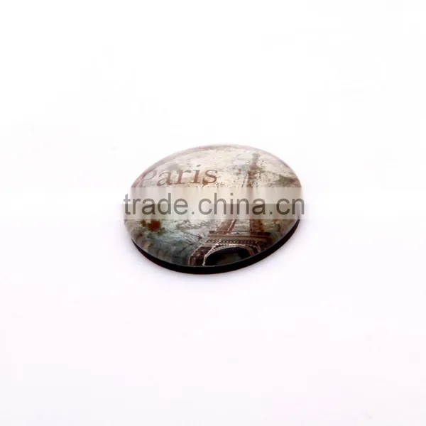 Best Selling Telephone Print Round Crystal Fridge Magnets for Wholesale photo-2