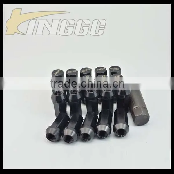 Black Universla Iron Auto Racing Car Wheel Bolts And Nuts photo-3