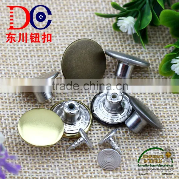 Eco-friendly Product Flat Top Metal Jeans Button for Jeans photo-3