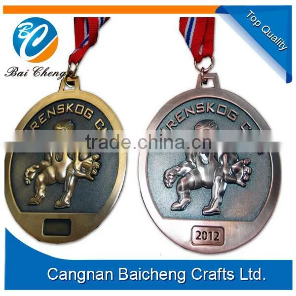 Rectangular Shape Antique Medal Personalized Triathlon Medal photo-5