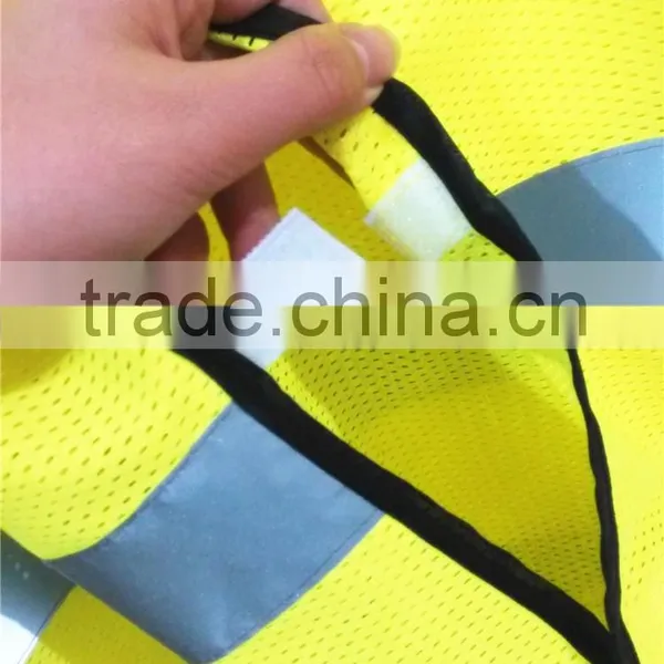 High Visibility Neon Yellow Orange Safety Vest With Reflective Strips 3M In Large Stock For Chile photo-4