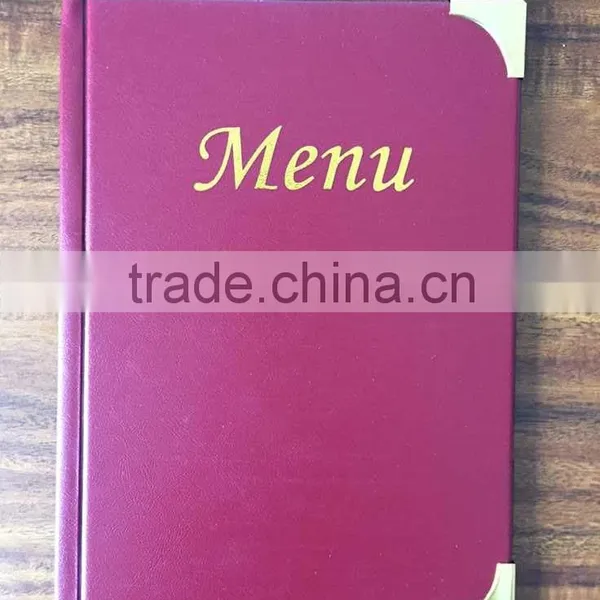 2016 New PVC Menu Book Folder, Plastic Folder