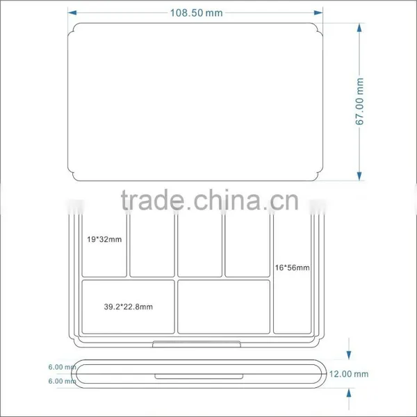 Fashion, Hot Sale Empty Eyeshadow Container, Makeup Eyeshadow Palette photo-5