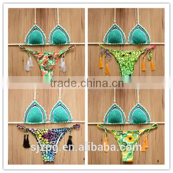 Croche Hand Knitted Swimsuit, Open Crochet Extreme Sexy Bikini photo-2