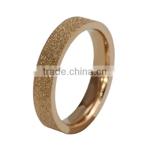 Wholesale Design Sandblast Men Custom Made Stainless Steel Ring Jewelry IP-ROSE Band Ring Designs Wholesale photo-3