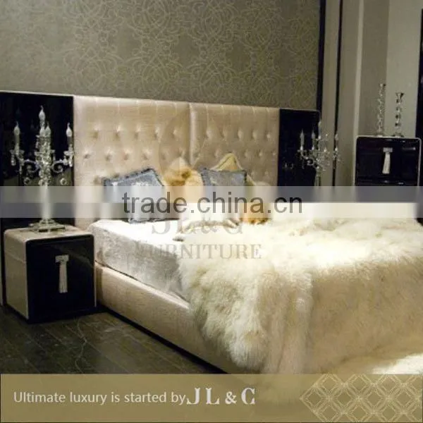 Luxury Solid Wood Mahogany Bedside Table for Bed Room Sets-JB17-03- JL&C Furniture photo-3
