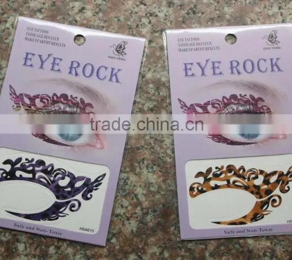 2016 Best Seller Eco-friendly High Quality Fashion Eye Rock Tattoo Sticker