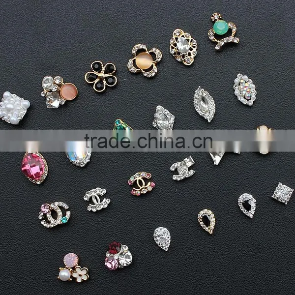 Gold Plating no Fading Color Drop Bow Pearl Big Stone Crown Nail Metal Jewelry Quality Choice photo-4