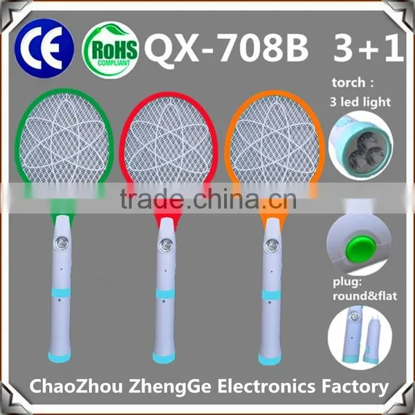 QX808D-1 Rechargeable Mosquito Bat Mosquito Killer Mosquito Swatter With Round or Flat Plug photo-3