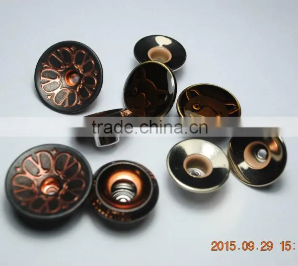 Brushed Jeans Button With Transparent Enamel photo-2